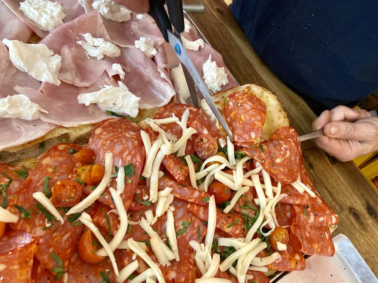 Pizza im römischen Stil