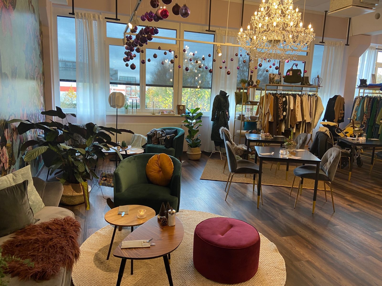 Sitzecke mit sinnlichem Samt