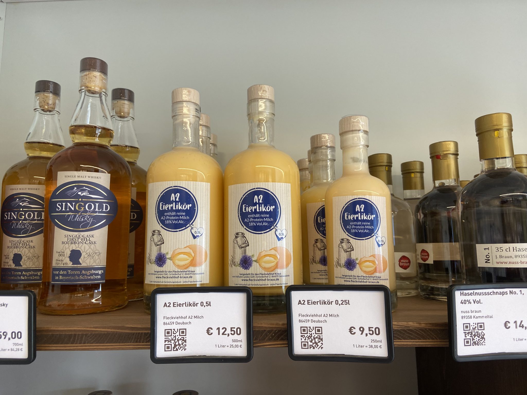 Singold Whiskey und A2 Eierlikör