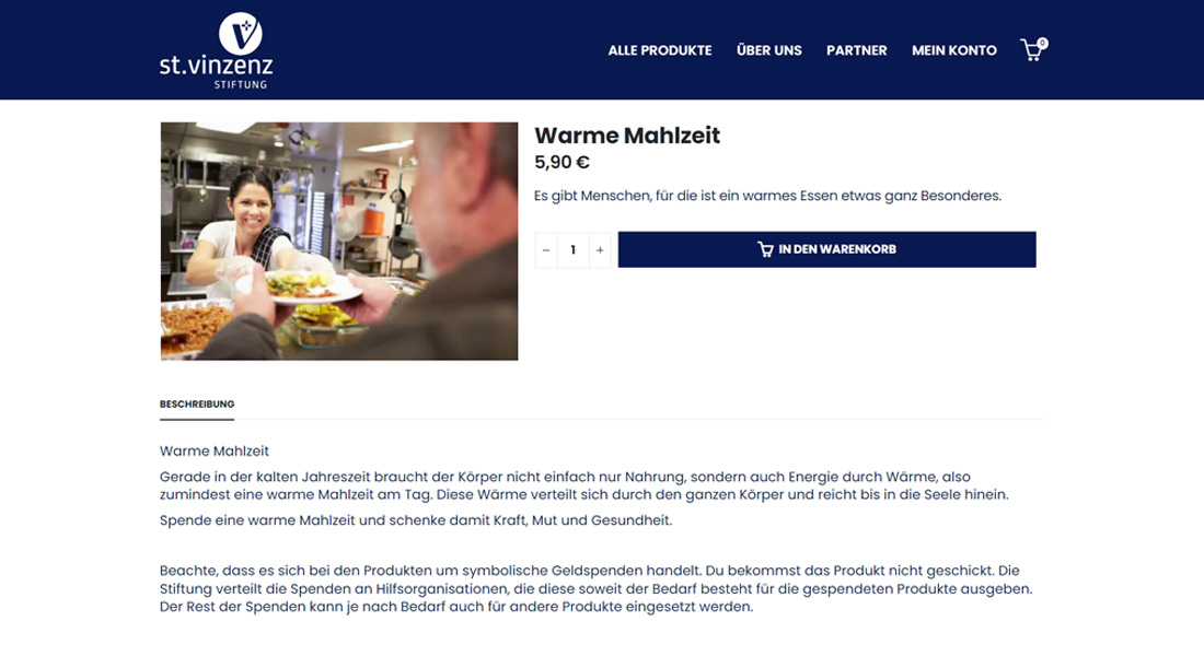 Einfach eine warme Mahlzeit spenden